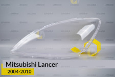 Скло фари Mitsubishi Lancer (2004-2010) ліве