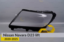 Стекло фары Nissan Navara D23 (2020-2025) рест левое