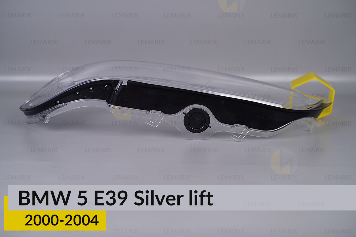 Скло фари BMW 5 E39 Silver (2000-2004) рест ліве