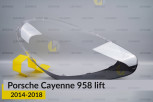 Скло фари Porsche Cayenne 958 (2014-2018) рест праве