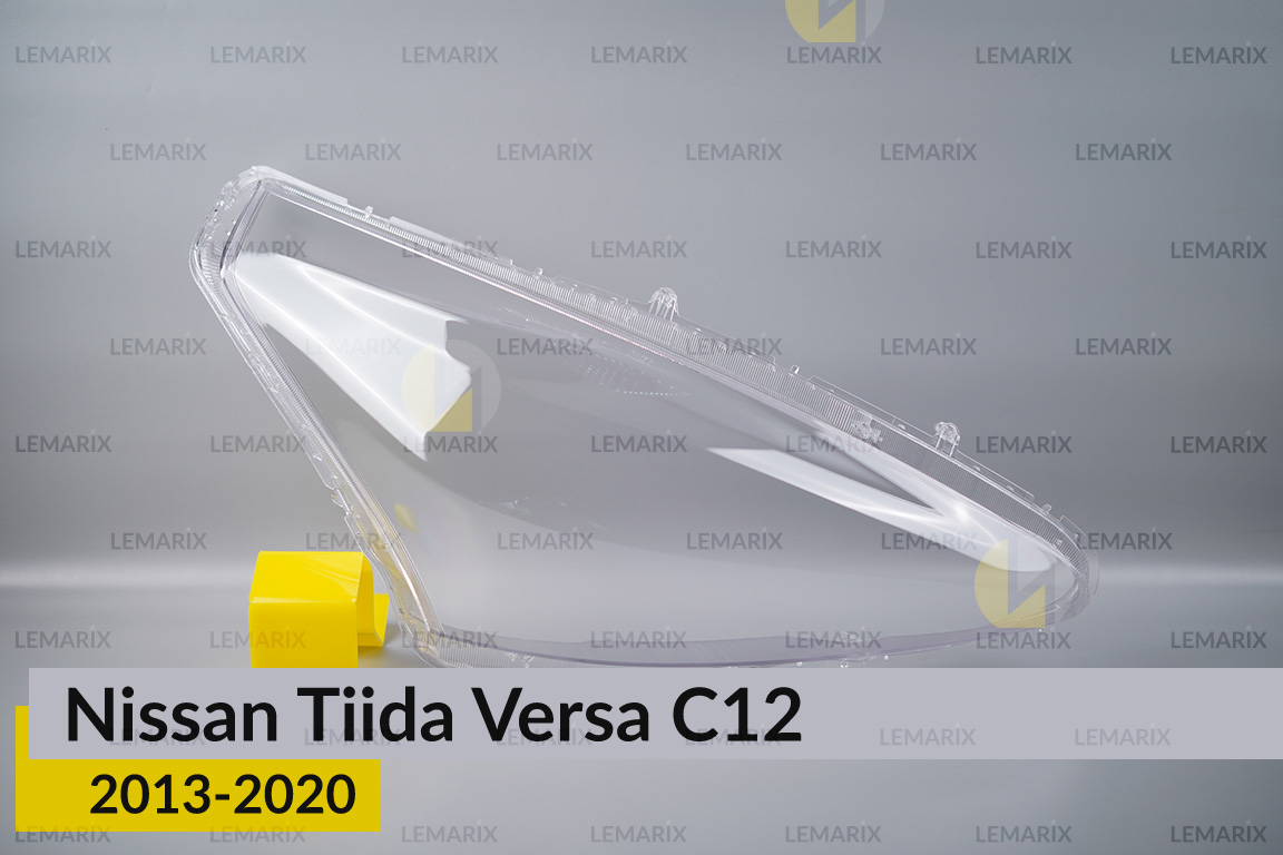 Скло фари Nissan Tiida Versa C12 (2013-2020) праве