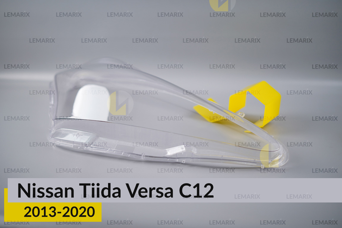 Скло фари Nissan Tiida Versa C12 (2013-2020) праве