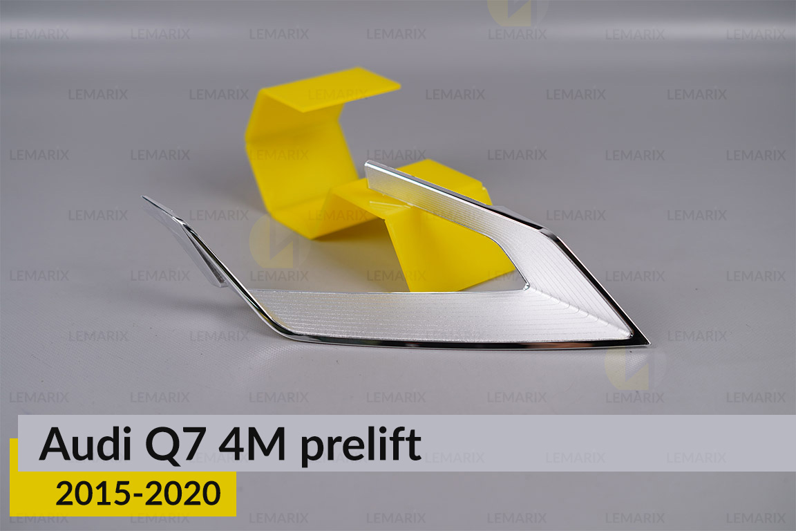 Хромована декоративна маска середня зовнішня Audi Q7 4M (2015-2020) дорест права