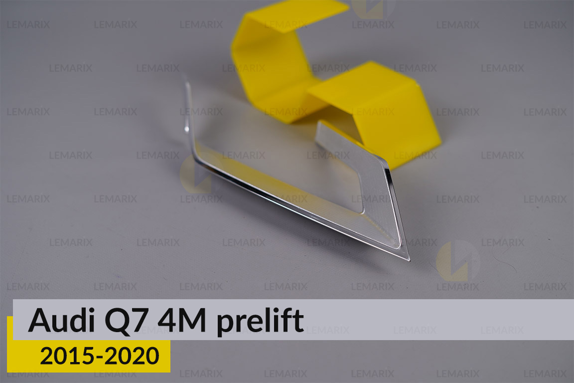 Хромована декоративна маска середня зовнішня Audi Q7 4M (2015-2020) дорест права