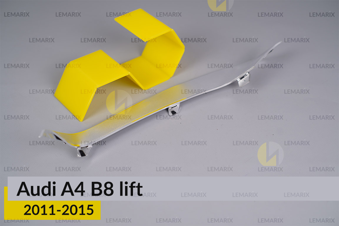 Хромована декоративна маска нижня Audi A4 B8 (2011-2015) рест ліва