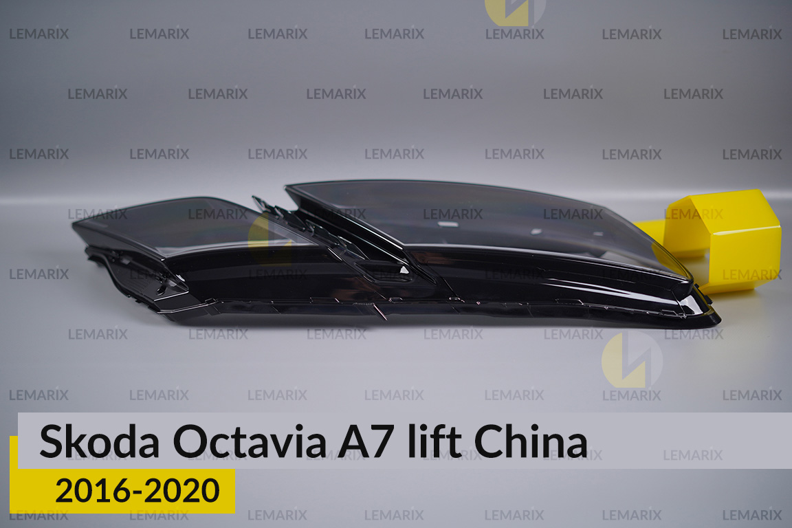 Скло фари Skoda Octavia A7 China (2016-2020) рест праве