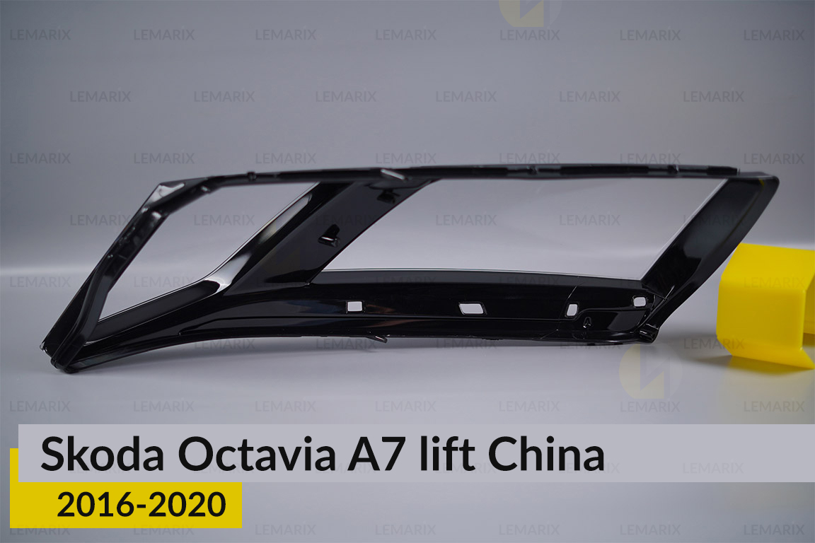 Скло фари Skoda Octavia A7 China (2016-2020) рест праве