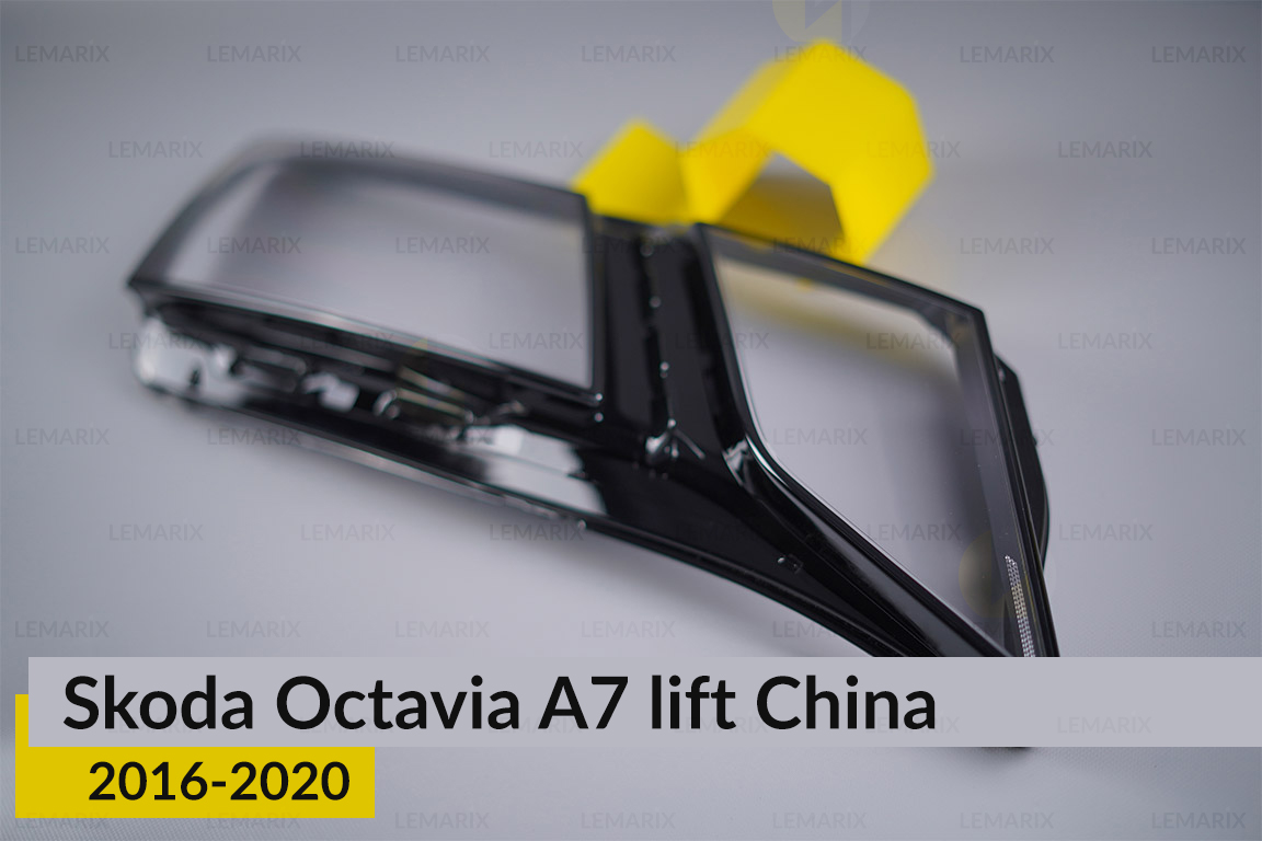 Скло фари Skoda Octavia A7 China (2016-2020) рест праве
