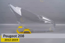 Стекло фары Peugeot 208 (2012-2019) правое