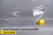 Скло фари Ford Transit Custom (2012-2018) дорест ліве