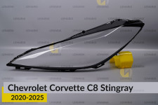 Стекло фары Chevrolet Corvette C8 Stingray (2020-2026) левое