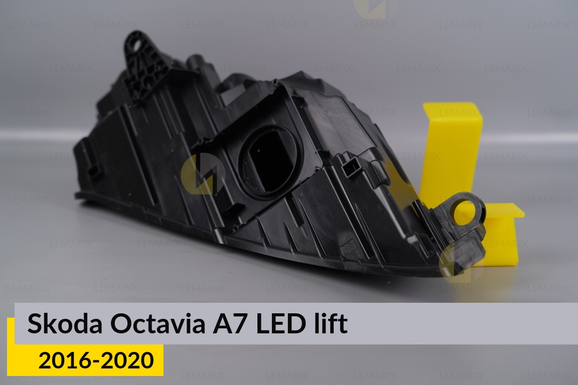 Корпус фари Skoda Octavia A7 LED (2016-2020) рест лівий