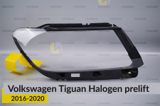 Скло фари VW Volkswagen Tiguan Halogen (2016-2020) дорест праве