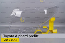 Скло фари Toyota Alphard (2015-2018) дорест ліве