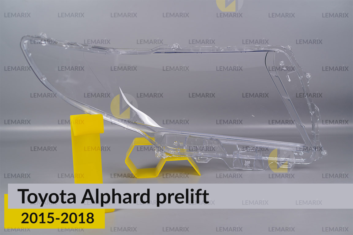 Скло фари Toyota Alphard (2015-2018) дорест ліве