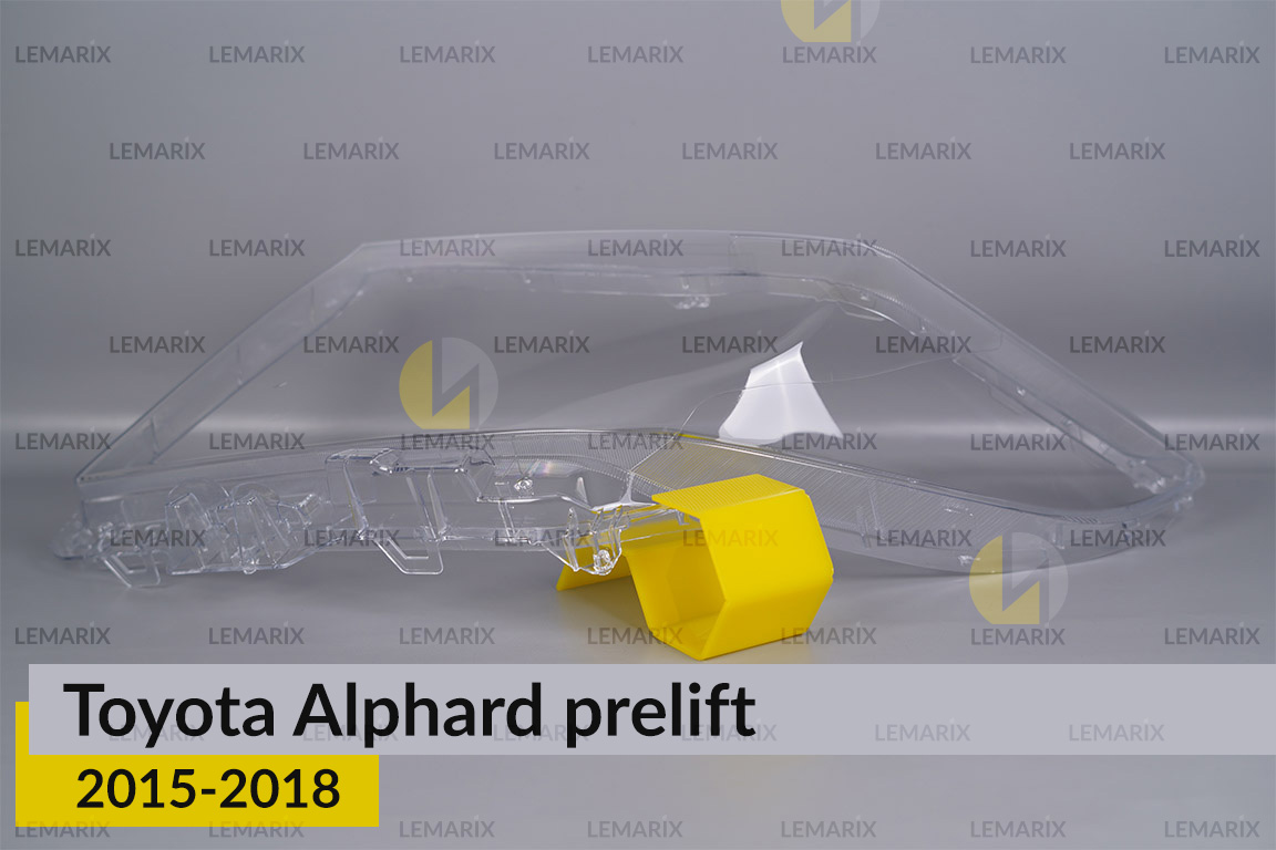 Скло фари Toyota Alphard (2015-2018) дорест ліве