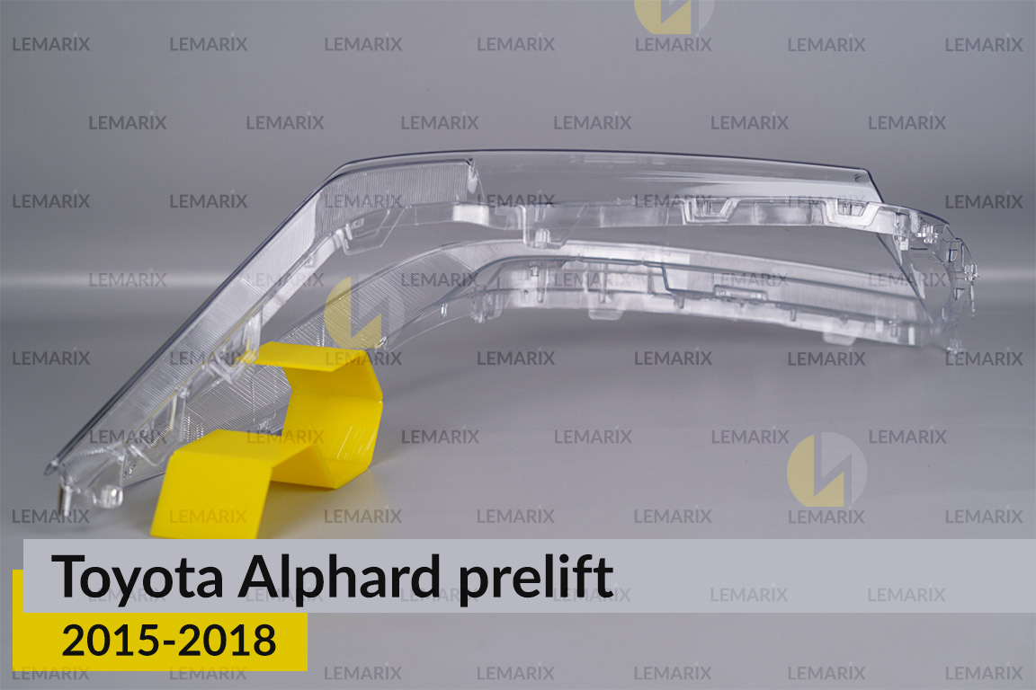 Скло фари Toyota Alphard (2015-2018) дорест ліве
