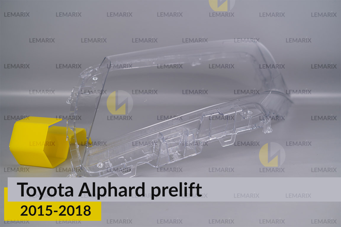 Скло фари Toyota Alphard (2015-2018) дорест ліве