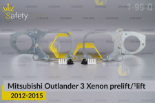 Переходная рамка для Mitsubishi Outlander 3 Xenon (2012-2015) дорест/1 рест