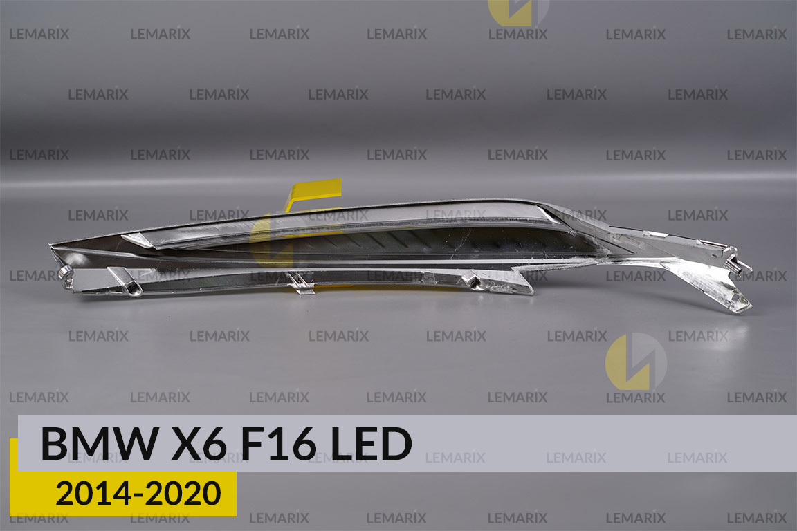 Хромована декоративна маска верхня BMW X6 F16 LED (2014-2020) ліва