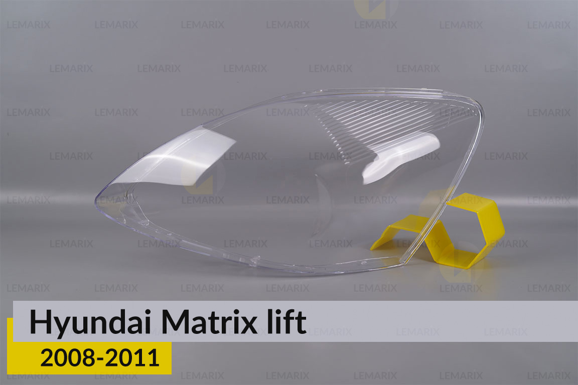 Скло фари Hyundai Matrix (2008-2011) рест ліве
