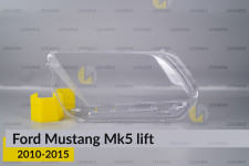 Скло фари Ford Mustang Mk5 (2010-2015) рест ліве