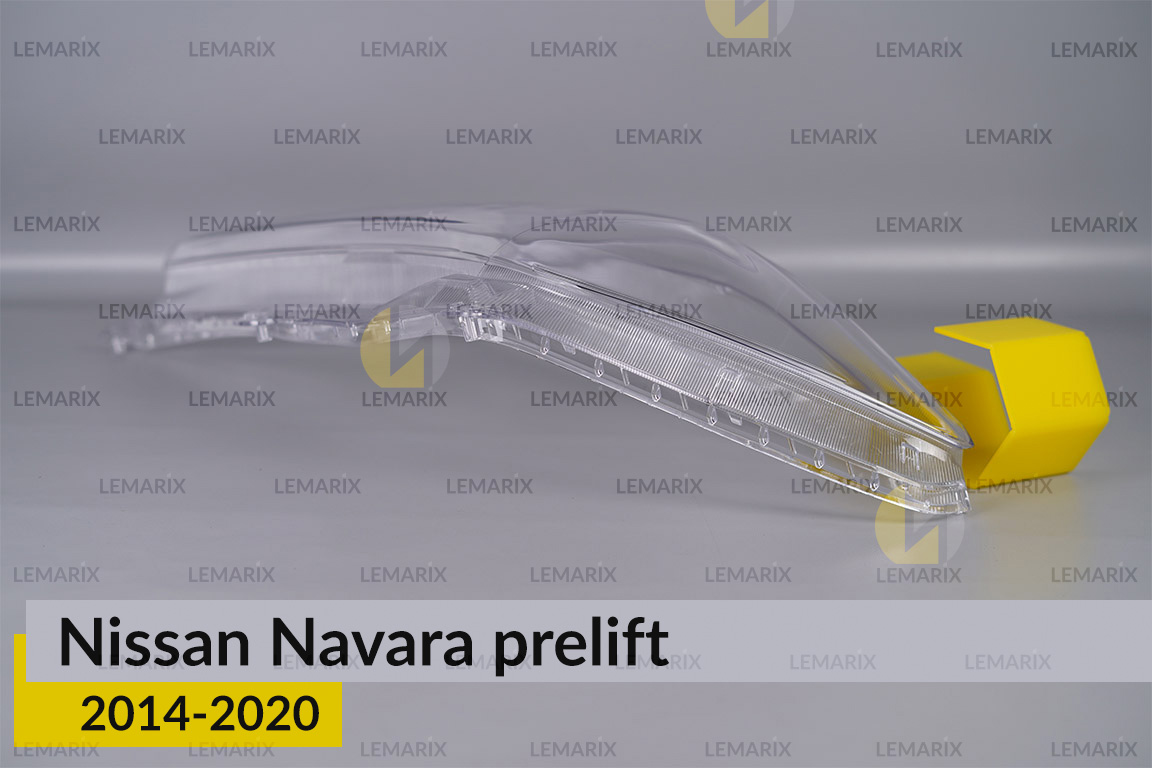 Скло фари Nissan Navara (2014-2020) дорест ліве