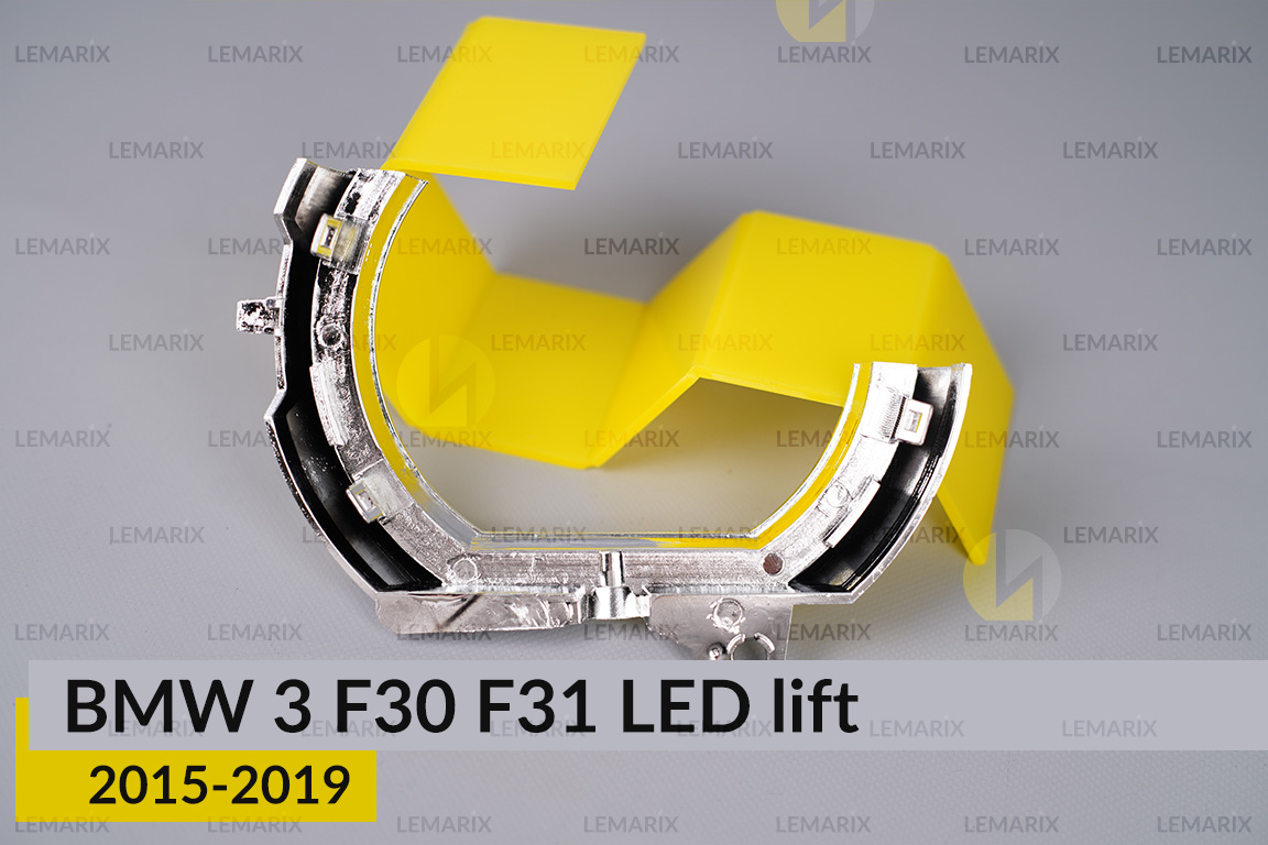Хромированный отражатель световода большой внешний BMW 3 F30 F31 LED (2015-2019) рест левый