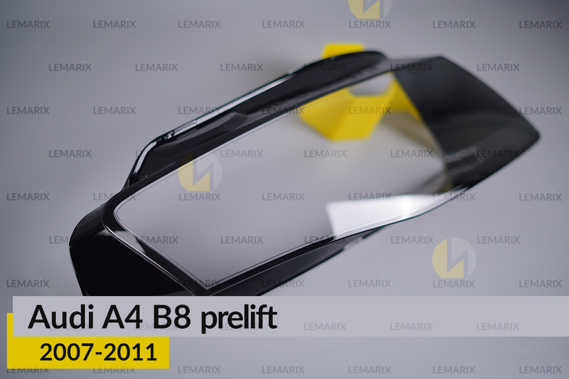 Скло фари Audi A4 B8 (2007-2011) дорест праве