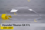 Скло фари Hyundai Tiburon GK F/L (2001-2007) праве