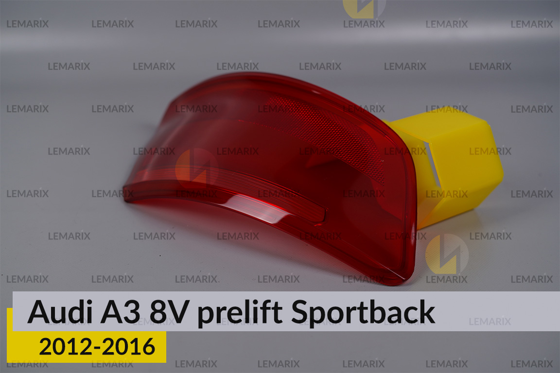 Скло заднього ліхтаря зовнішнє в крилі Audi A3 8V Sportback (2012-2016) дорест ліве