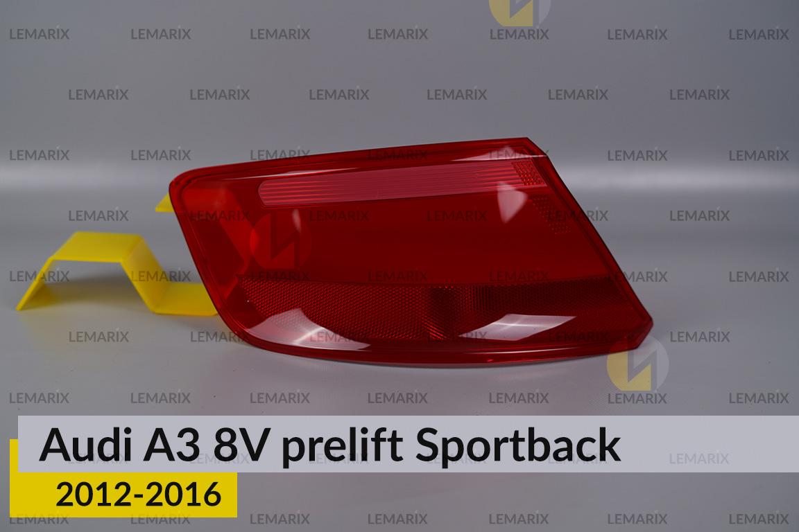 Скло заднього ліхтаря зовнішнє в крилі Audi A3 8V Sportback (2012-2016) дорест ліве
