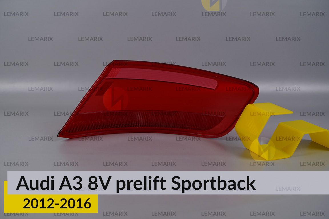 Скло заднього ліхтаря зовнішнє в крилі Audi A3 8V Sportback (2012-2016) дорест ліве