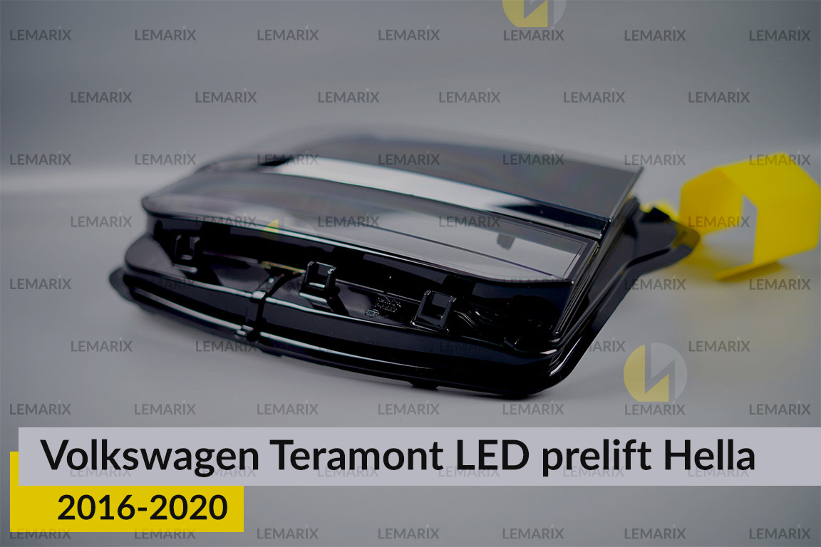 Скло фари VW Volkswagen Teramont LED Hella (2016-2020) дорест праве