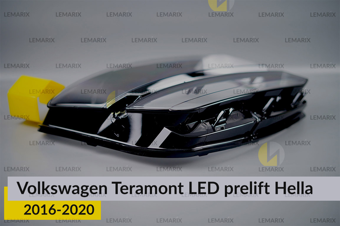Скло фари VW Volkswagen Teramont LED Hella (2016-2020) дорест праве