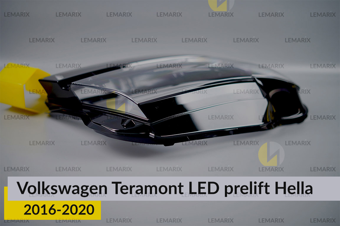 Скло фари VW Volkswagen Teramont LED Hella (2016-2020) дорест праве