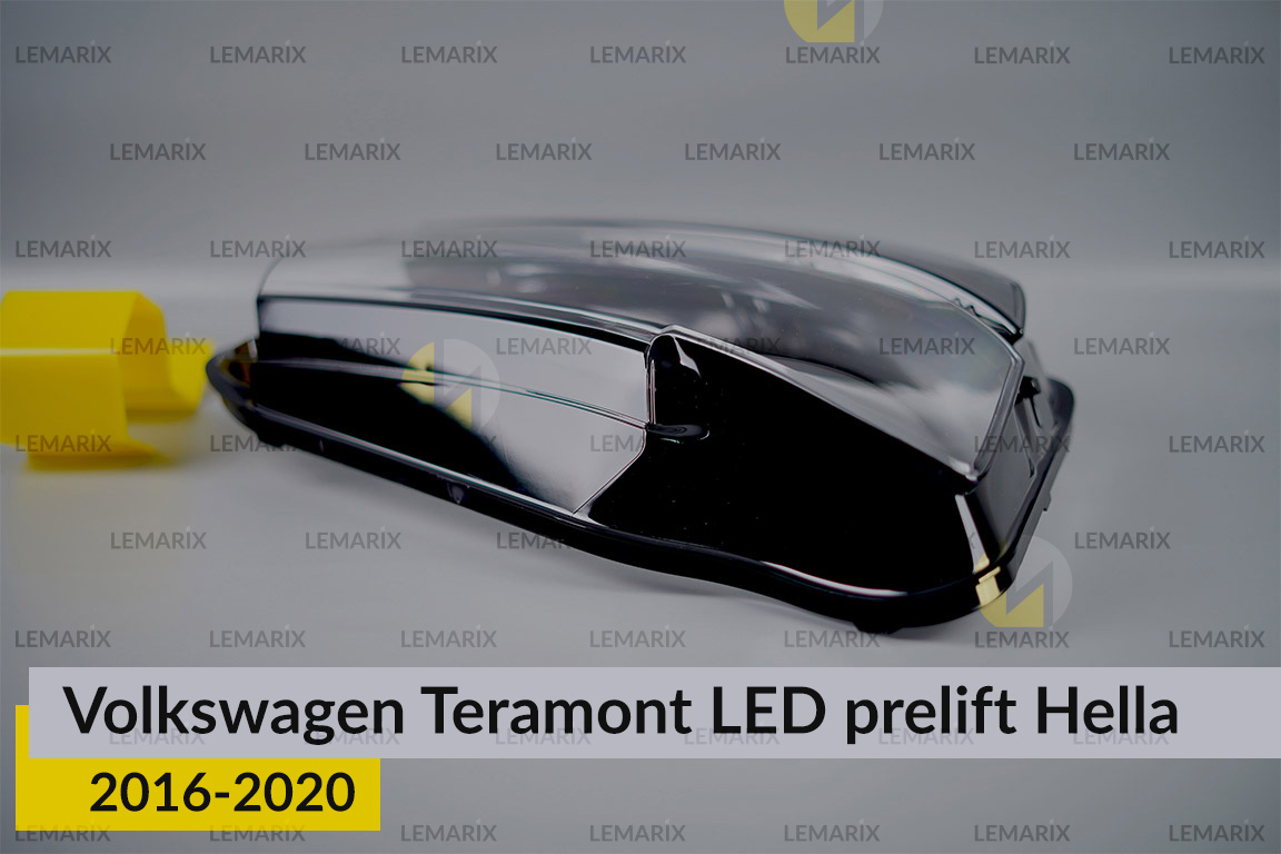 Скло фари VW Volkswagen Teramont LED Hella (2016-2020) дорест праве