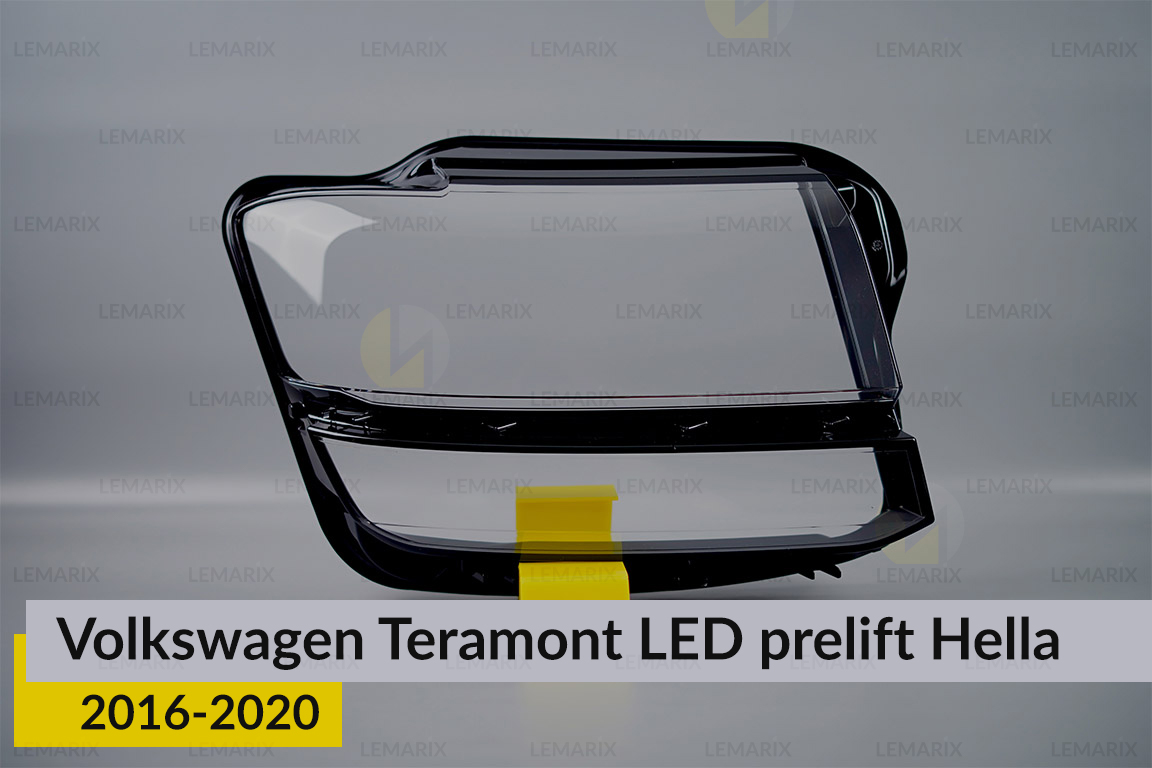 Скло фари VW Volkswagen Teramont LED Hella (2016-2020) дорест праве