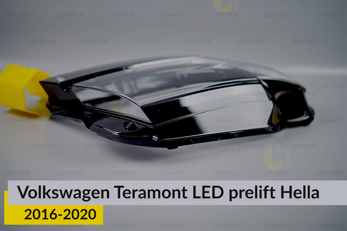 Скло фари VW Volkswagen Teramont LED Hella (2016-2020) дорест праве