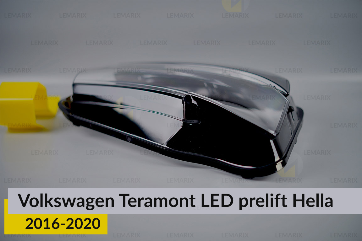 Скло фари VW Volkswagen Teramont LED Hella (2016-2020) дорест праве