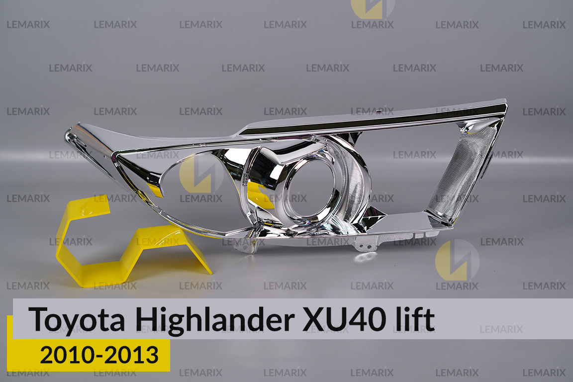 Хромована декоративна маска Toyota Highlander XU40 (2010-2013) рест права