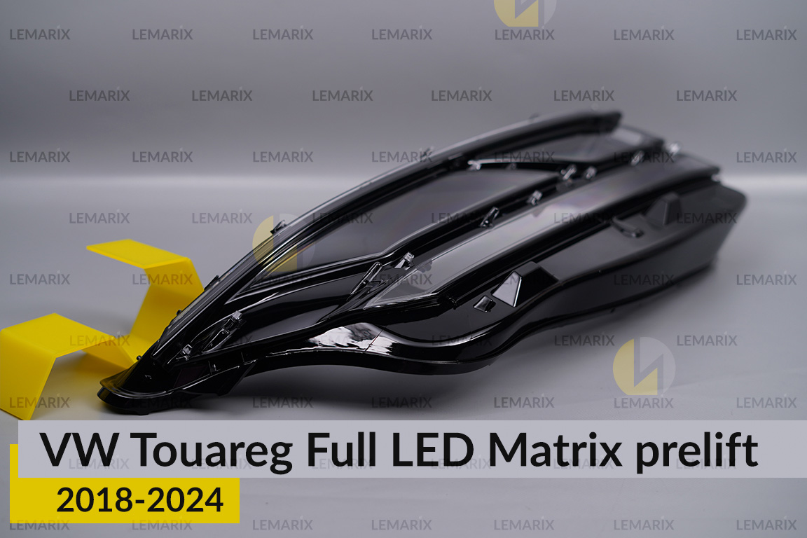 Скло фари VW Volkswagen Touareg Full LED Matrix (2018-2024) дорест праве