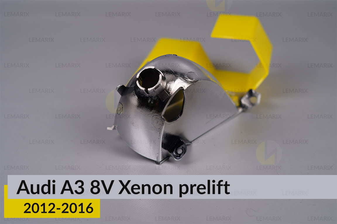 Хромована маска світлорозсіювача Audi A3 8V Xenon (2012-2016) дорест права