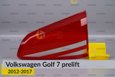 Скло заднього ліхтаря внутрішнє в кришці багажника VW Volkswagen Golf 7 (2012-2017) дорест праве