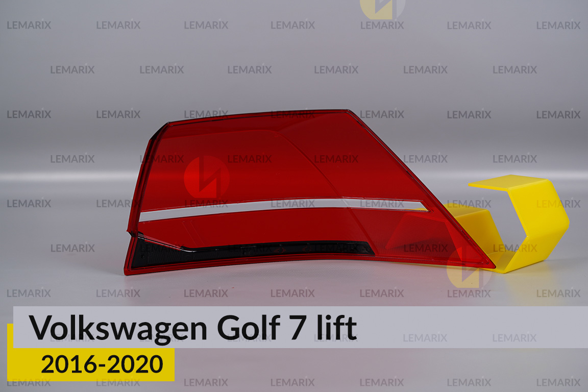Скло заднього ліхтаря зовнішнє в крилі VW Volkswagen Golf 7 (2016-2020) рест ліве