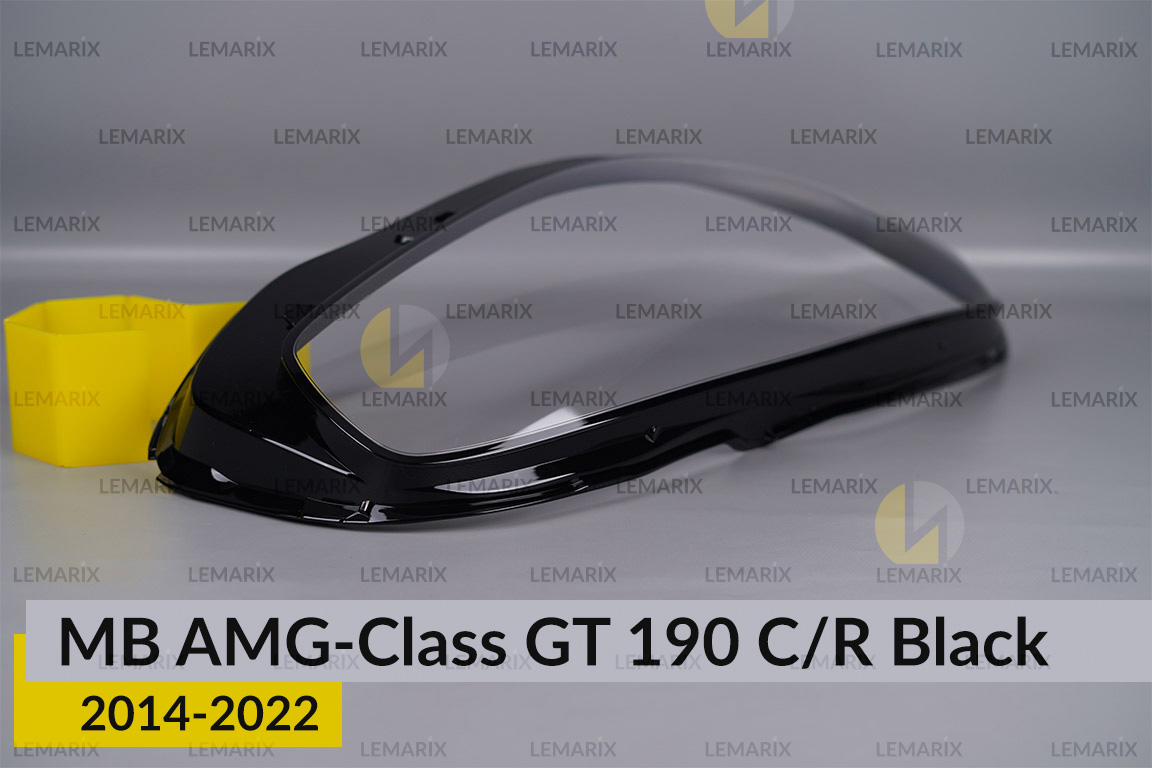Скло фари Mercedes-Benz AMG-Class GT 190 C/R Black (2014-2022) праве