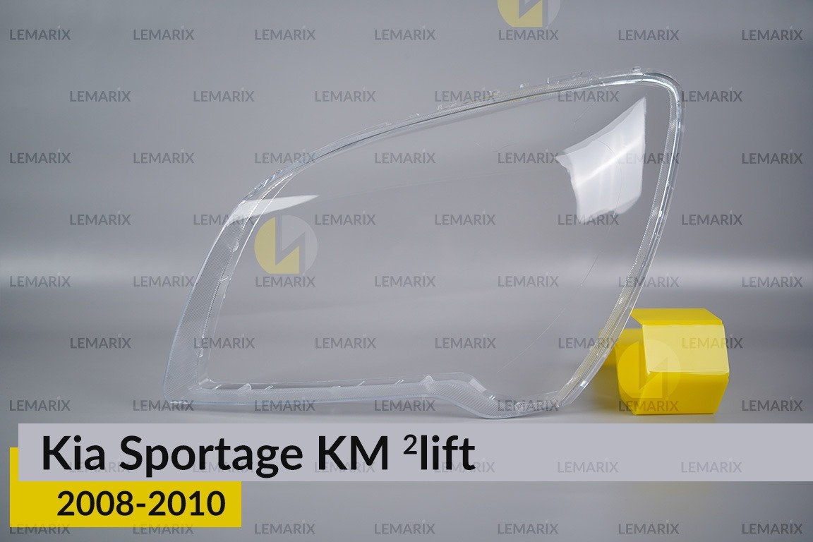 Скло фари KIA Sportage KM (2008-2010) 2 рест ліве
