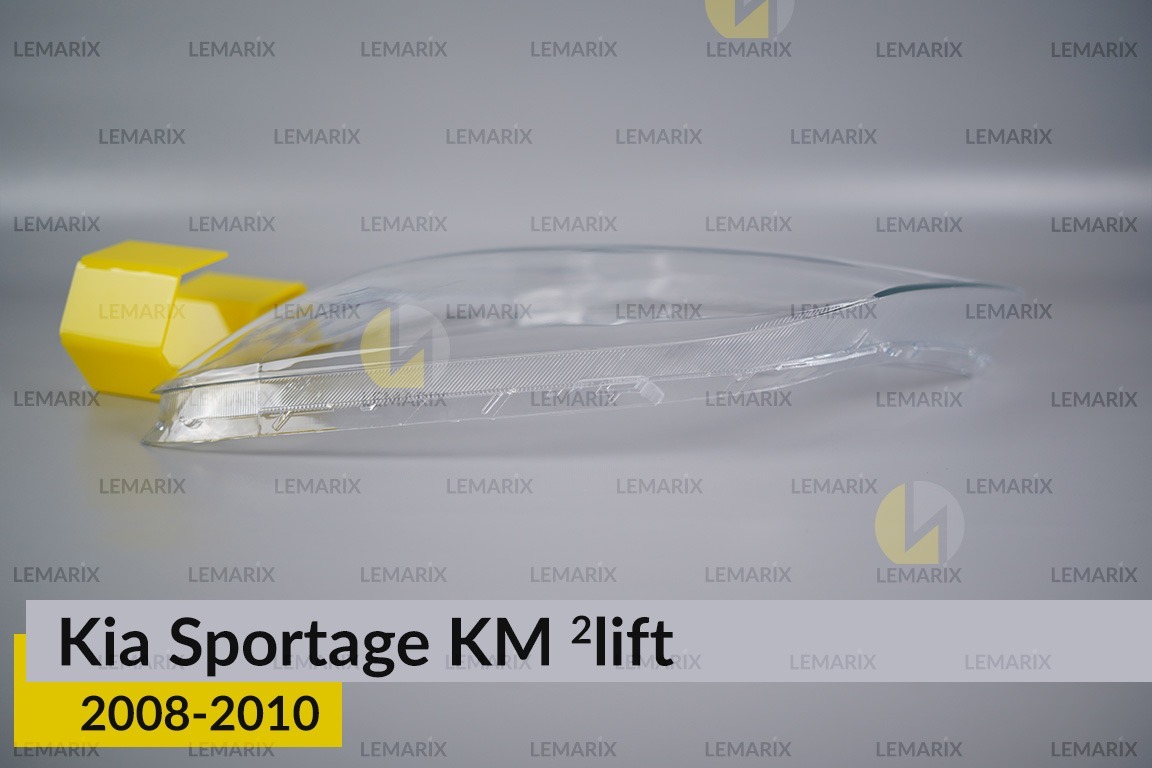 Скло фари KIA Sportage KM (2008-2010) 2 рест ліве