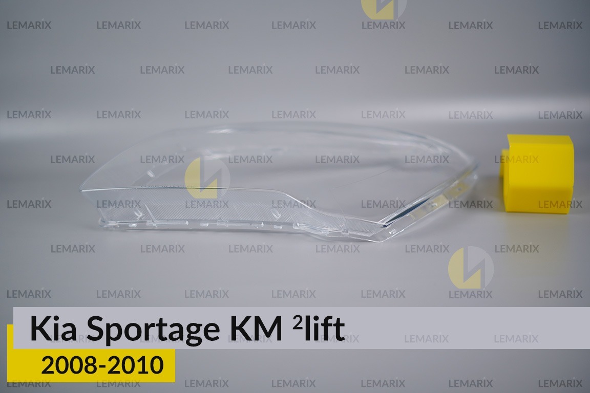 Скло фари KIA Sportage KM (2008-2010) 2 рест ліве