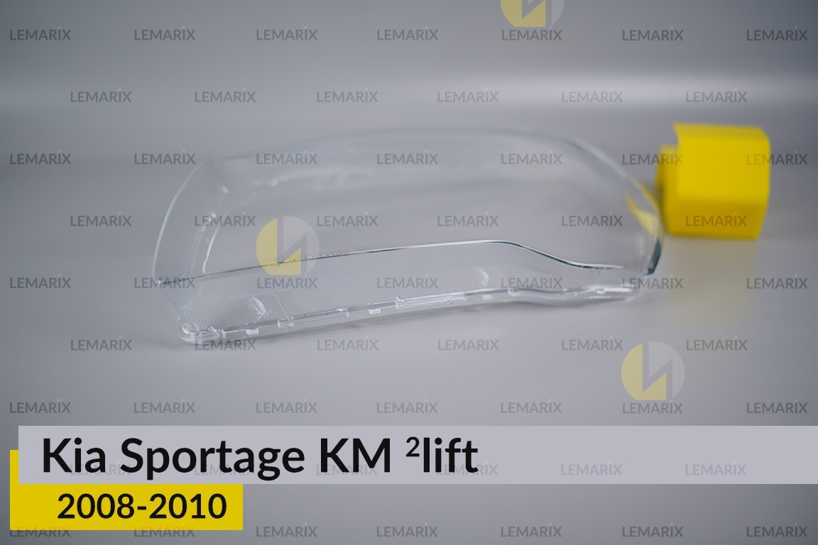 Скло фари KIA Sportage KM (2008-2010) 2 рест ліве